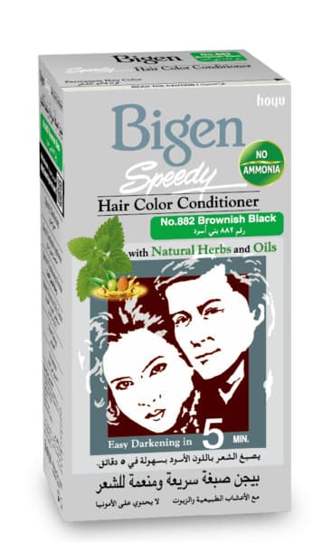 Bigen Speedy Brownish Black Hair Color Conditioner No.882 1 pkt