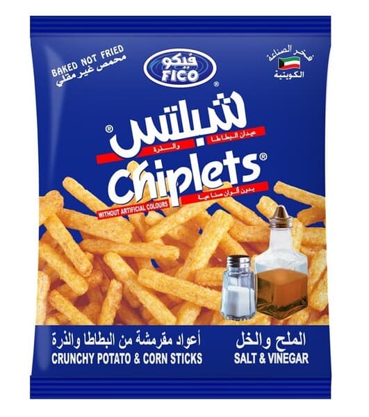Fico Chiplets Salt & Vinegar Crunchy Potato Sticks 18G