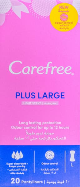 Carefree Plus Large Light Scent Pantyliners