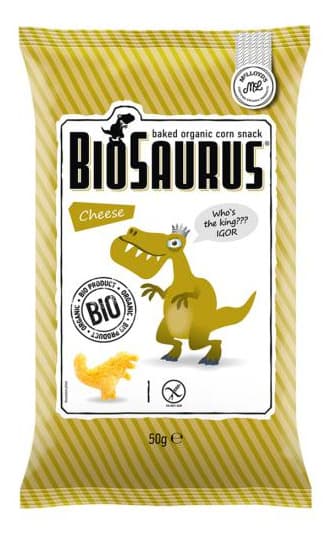 Biosaurus Cheese Baked Organic Corn Snack 50G