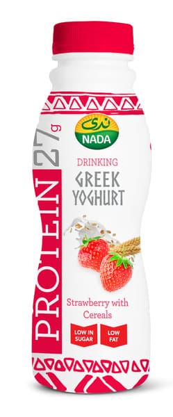 Nada Drinking Greek Yoghurt Strawberry With Cereals 330Ml