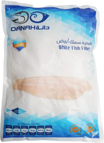 Danah Frozen White Fish Fillet 1Kg