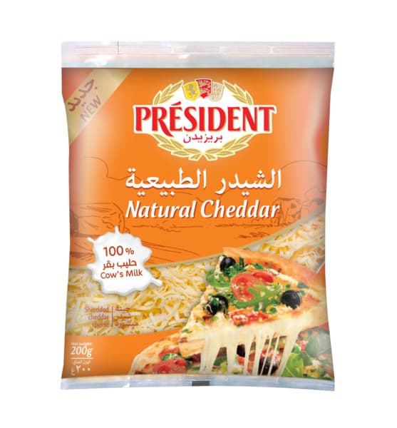 President Shredded Cheddar Cheese 200G