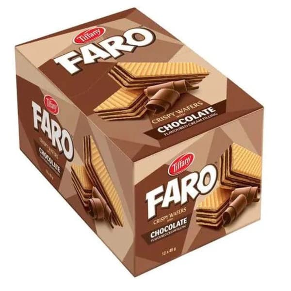 Tiffany Faro Crispy Wafers With Chocolate Cream Filling 12X40G