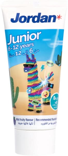 Jordan Junior Mild Fruity Toothpaste 6-12 Years 50Ml