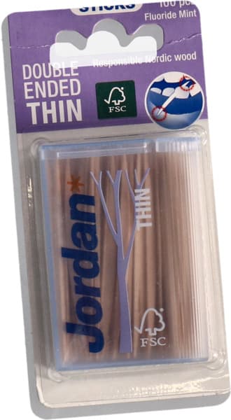 Jordan Double Ended Thin Interdental Sticks 100's