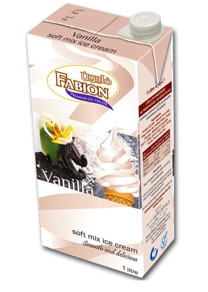 Fabion Vanilla Soft Mix Ice Cream 1L