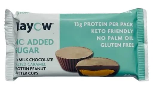 Kayow Gluten Free Milk Chocolate Salted Caramel Protein Peanut Butter Cups 44G