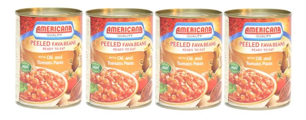 Americana Peeled Fava Beans With Oil & Tomato Paste Can 4X400G
