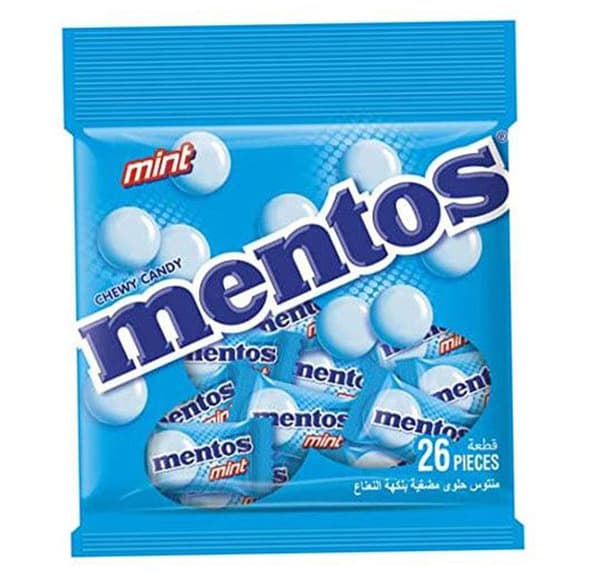 Mentos Mint Flavor Chewy Candy 26's 70.2G