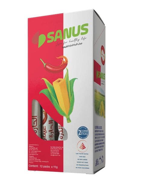 Sanus Spicy Pepper Baked Corn Sticks 11G