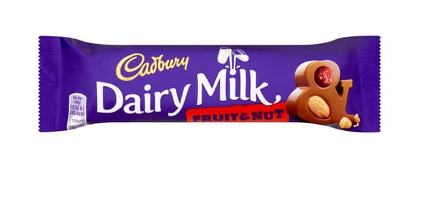 Cadbury Dairy Milk Fruit And Nut Chocolate Bar 49G
