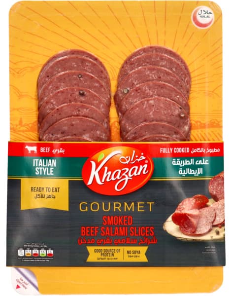 Khazan Smoked Beef Salami Slices Italian Style 150G