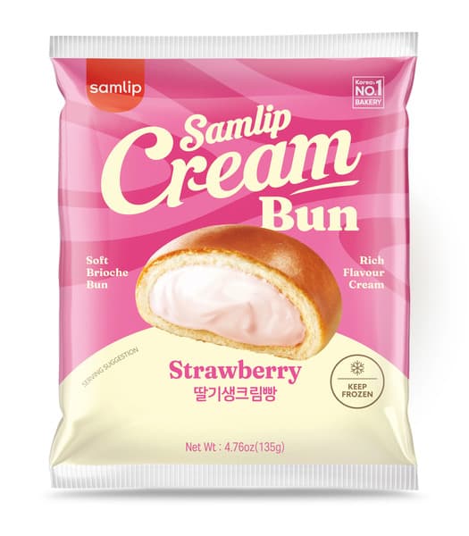 Samlip Frozen Cream Bun Strawberry 135G