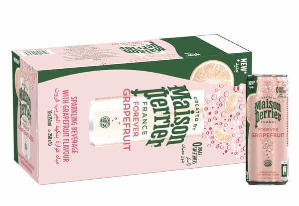 Maison Perrier Mineral Water Grapefruit Can 10X250Ml