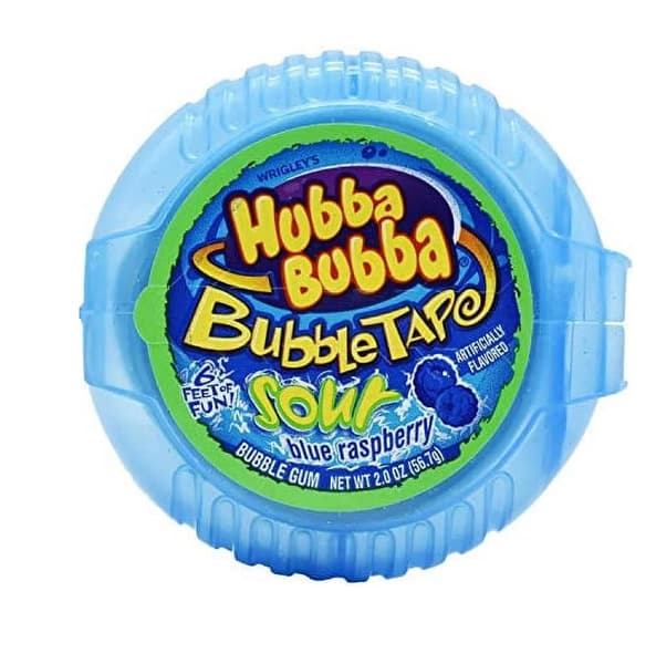 WrigleyPcs Hubba Bubba Bubble Tape Sour Blue Raspberry Candy 56.7G