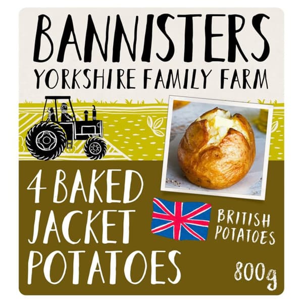 Bannisters Farm Frozen 4 Bkd Jacket Potato 800G