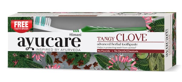 Himani Ayucare Tooth Paste Tangy Clove 150G + Toothbrush