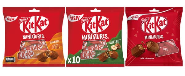 Kitkat Miniatures Chocolate 110G + Caramel 110G + Hazelnut 107G