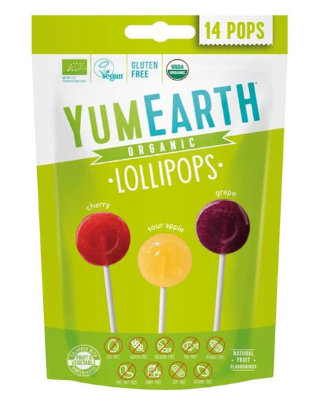 Yum Earth Organic Lollipops 87G
