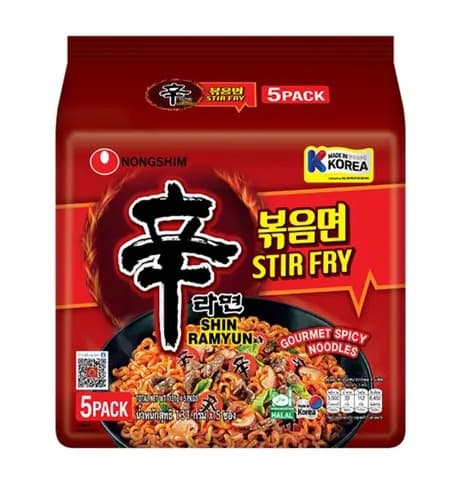 Nongshim Shin Ramyun Stir Fry Gourmet Spicy Noodles 4X131G