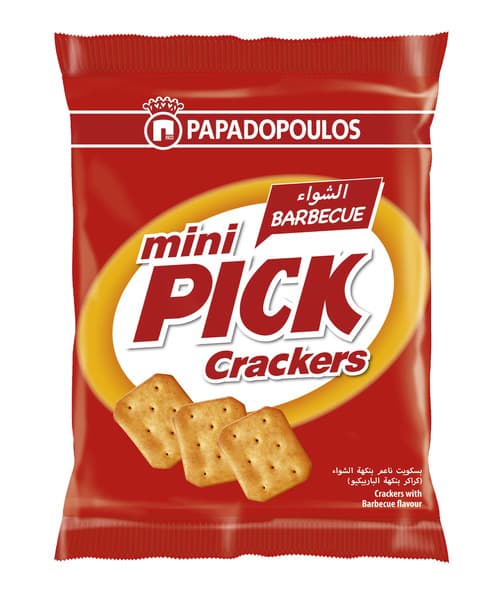 Papadopoulos Mini Pick Crackers With Bbq Flavour 45G