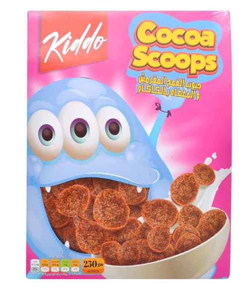 Kiddo Cocoa Scoops Breakfast Cereal 250G
