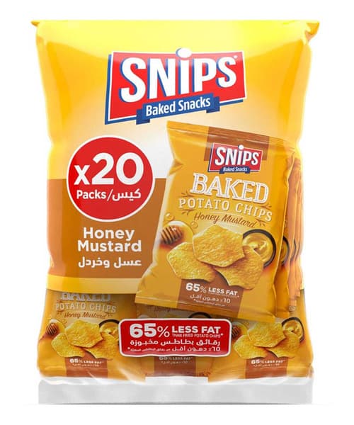 Snips Honey Mustard Baked Potato Chips 20X12G