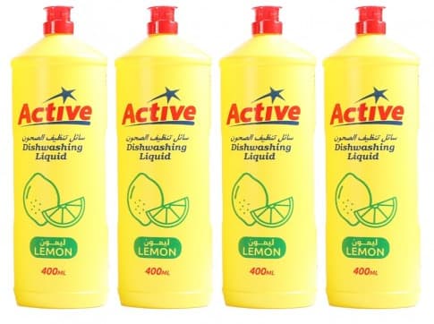 Active Lemon Dishwashing Liquid 4X400Ml
