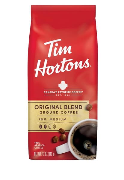 Tim Hortons Original Blend Medium Roast 100% Ground Coffee 340G