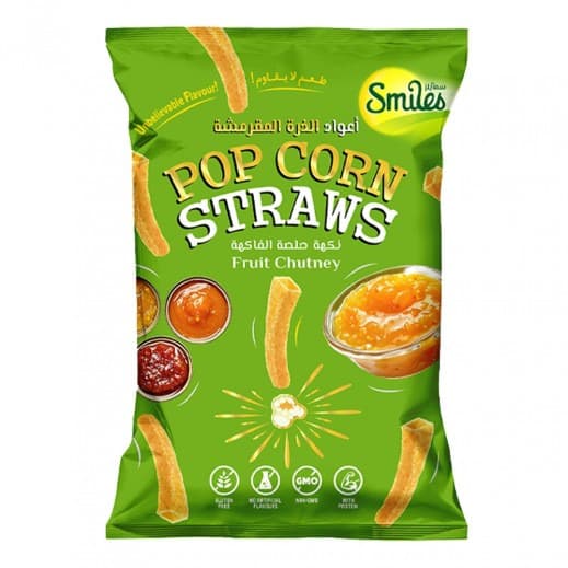 Smiles Fruit Chutney Pop Corn Straws 18G
