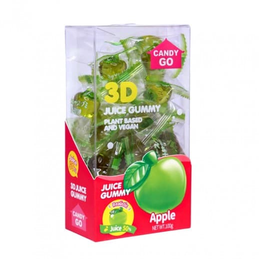 Candy Go 3D Plant Based & Vegan Apple Juice Gummy 100G