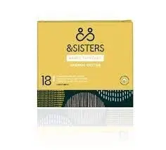 & Sisters Organic Cotton Pads With Wings Light Regular 18s