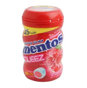 MENTOS GUM STRAWBERRY NANO BOTTLE 20G
