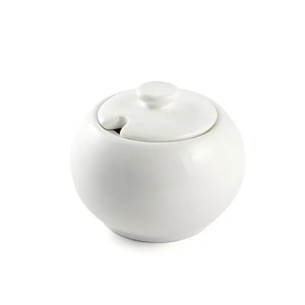 Porceletta Porcelain Ivory Sugar Pot 3.5Inch 08-364