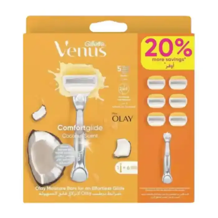 Gillette Venus Deodorant Sensitive 1 Razor + 6 Blade Special Price