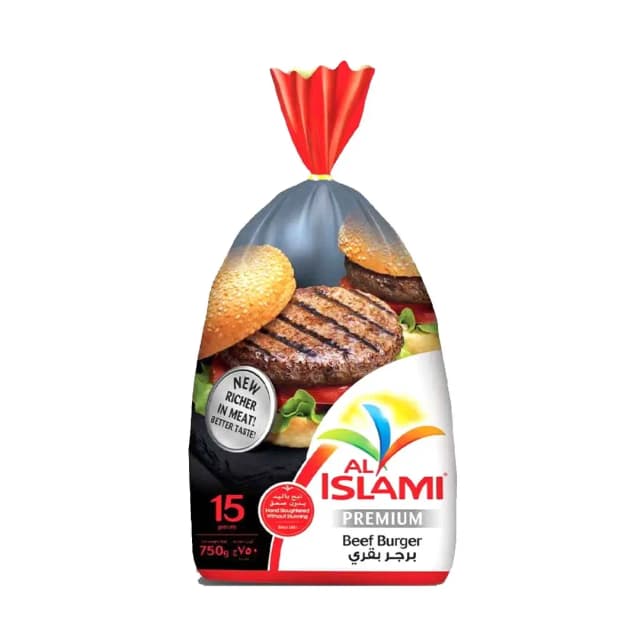 Al Islami Frozen Premium Beef Burger 750g