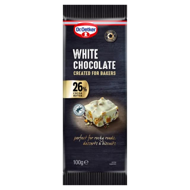 Dr. Oetker White Chocolate Bar 26% 150 g