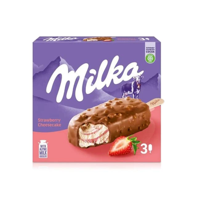 Milka Strawberry Cheesecake Ice Cream 3's 270 ml