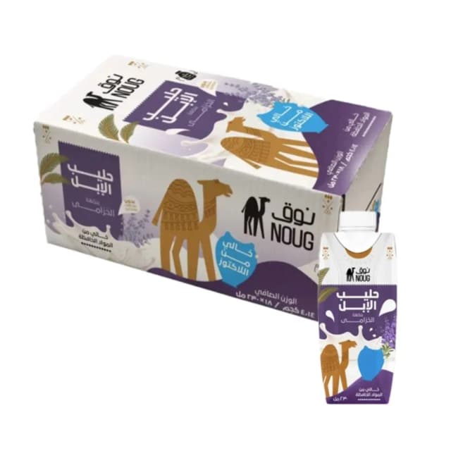 Noug Camel Milk Uht Lavender Flavored 230mlx18 Pieces