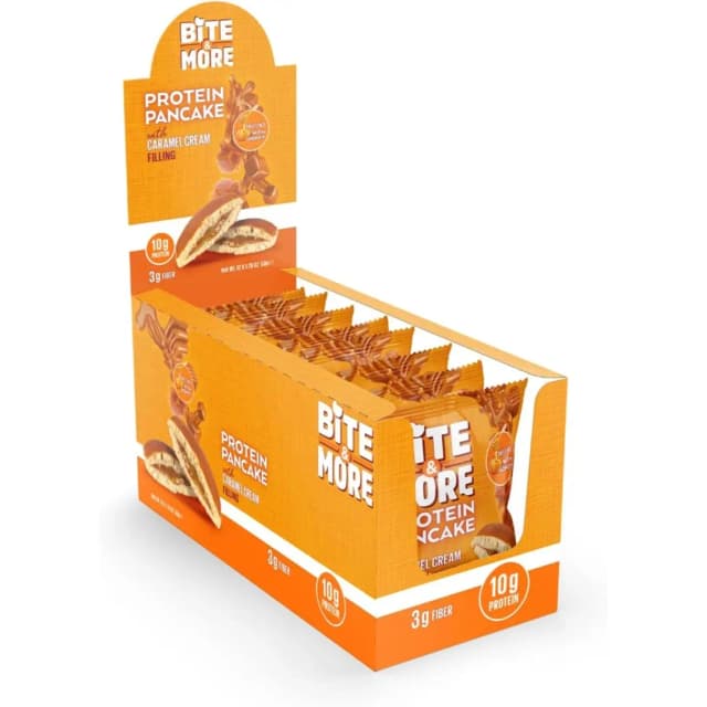 Bite & More Protein Pancake - Caramel 50gx12 Pieces
