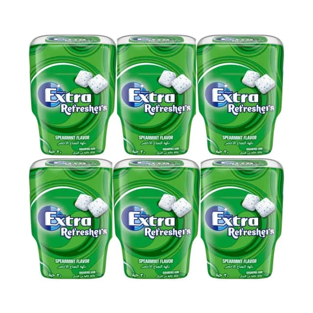 Wrigley Extra Refresher's Sugarfree Gum With Spearmint Flavor 67gx6 Pieces