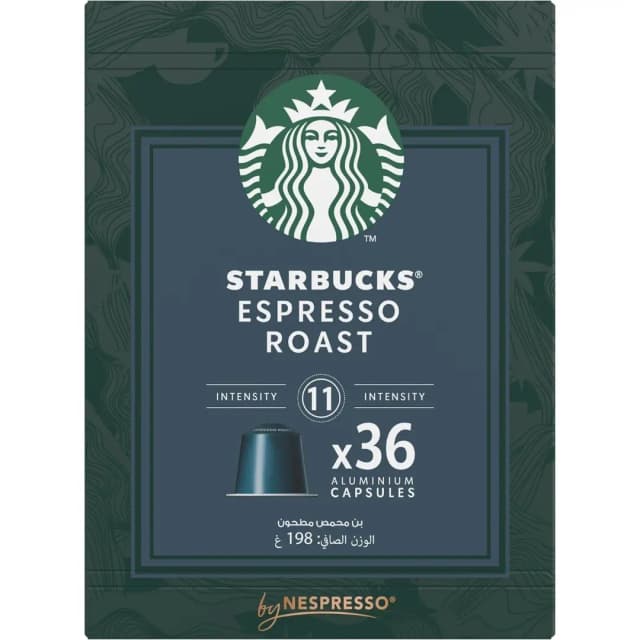 Starbucks Espresso Roast 11 Intensity Aluminum Coffee Capsules 198gx7 Pieces