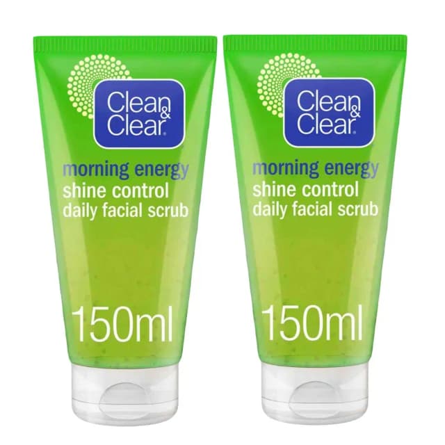 Clean & Clear Morning Energy Facial Scrub Shine Control 150mlx2 Pieces