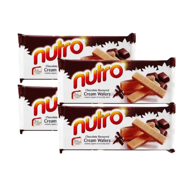 Britannia Nutro Cream Wafer Chocolate 4 Pieces, 150g