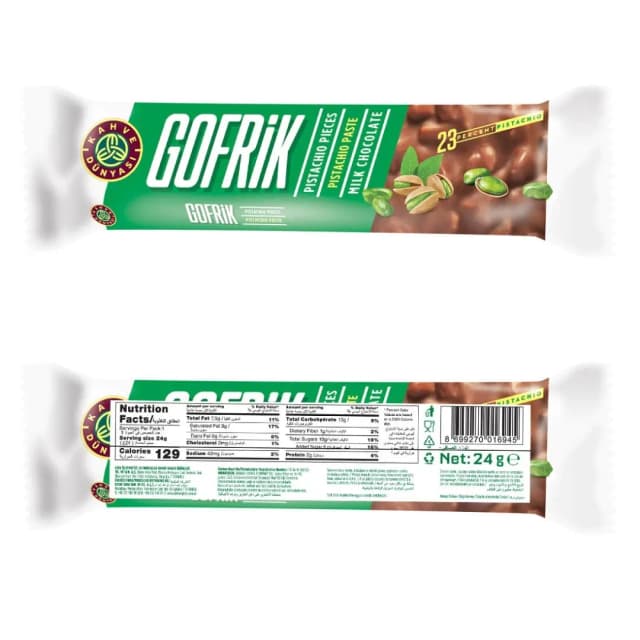 Gofrik Wafer Pistachio Milk Chocolate 24 g Alt