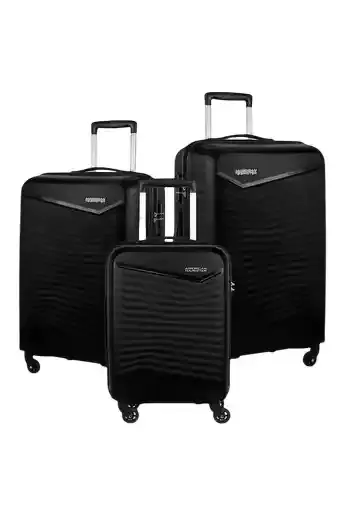 American Tourister Phoenix Hard Trolley Set Black 3-Piece