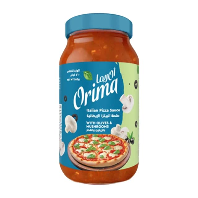Orima Italian Pizza Sauce Olives & Mushroom 560g