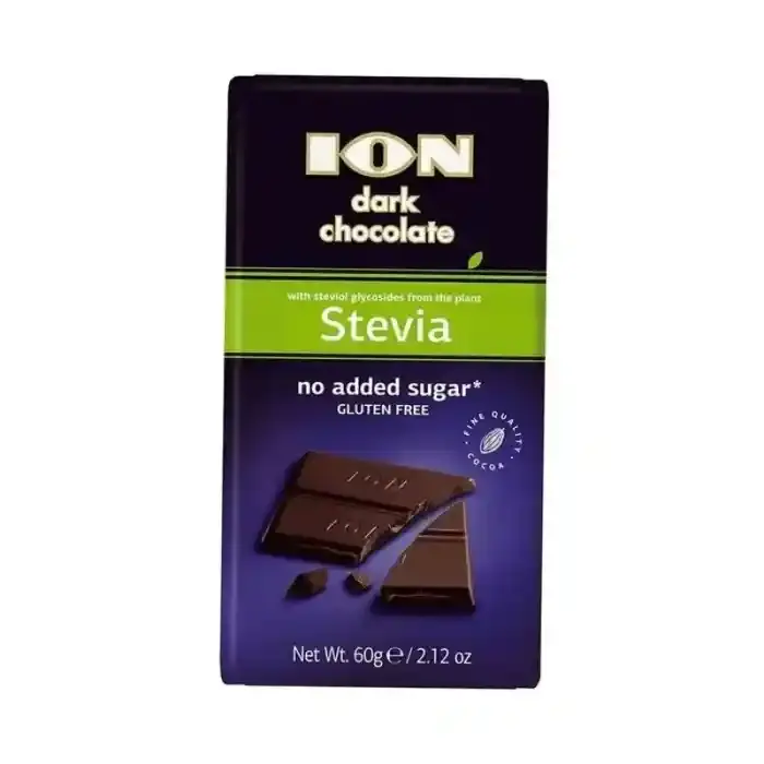ION Dark Chocolate (No added sugar, Gluten free) - 60g.