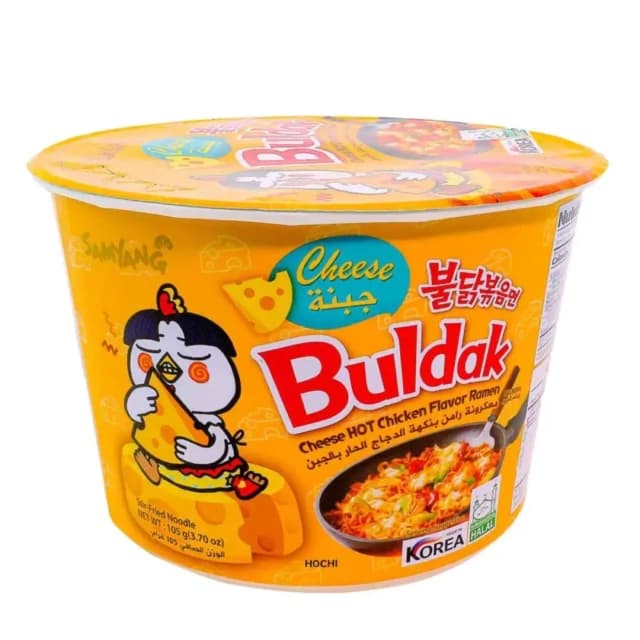 Samyang Cheese Hot Chicken Flavor Ramen Stir-Fried Noodles Big Bowl 105g